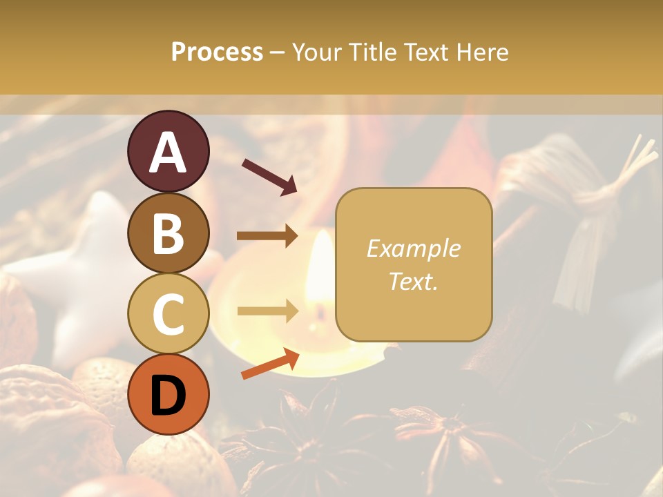 Merry Christmas Christmastide Tealight PowerPoint Template