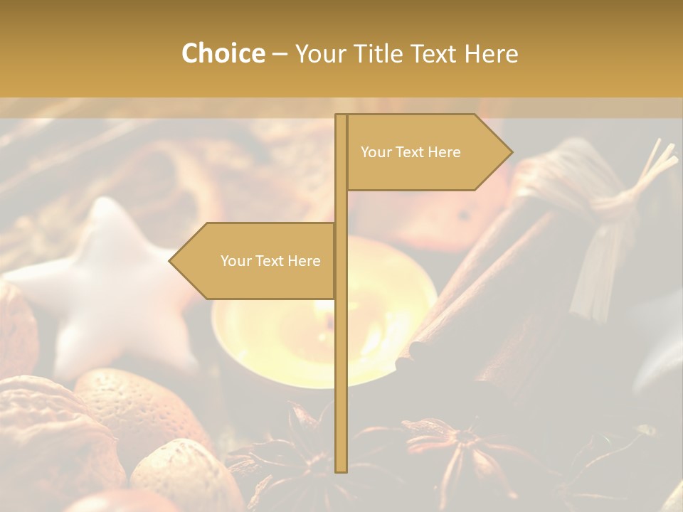 Merry Christmas Christmastide Tealight PowerPoint Template