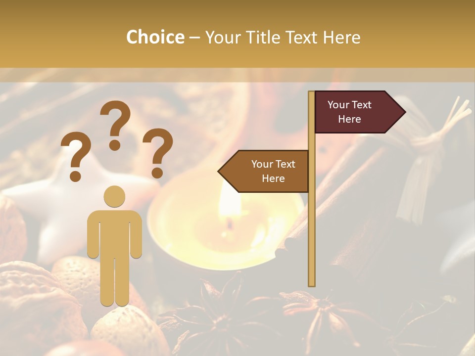 Merry Christmas Christmastide Tealight PowerPoint Template