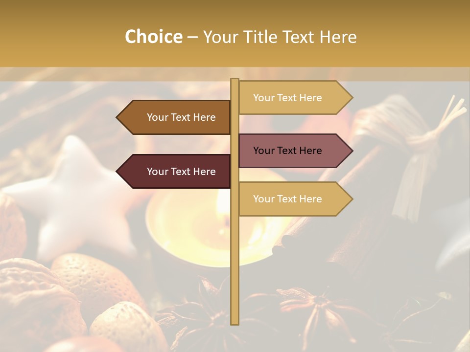 Merry Christmas Christmastide Tealight PowerPoint Template