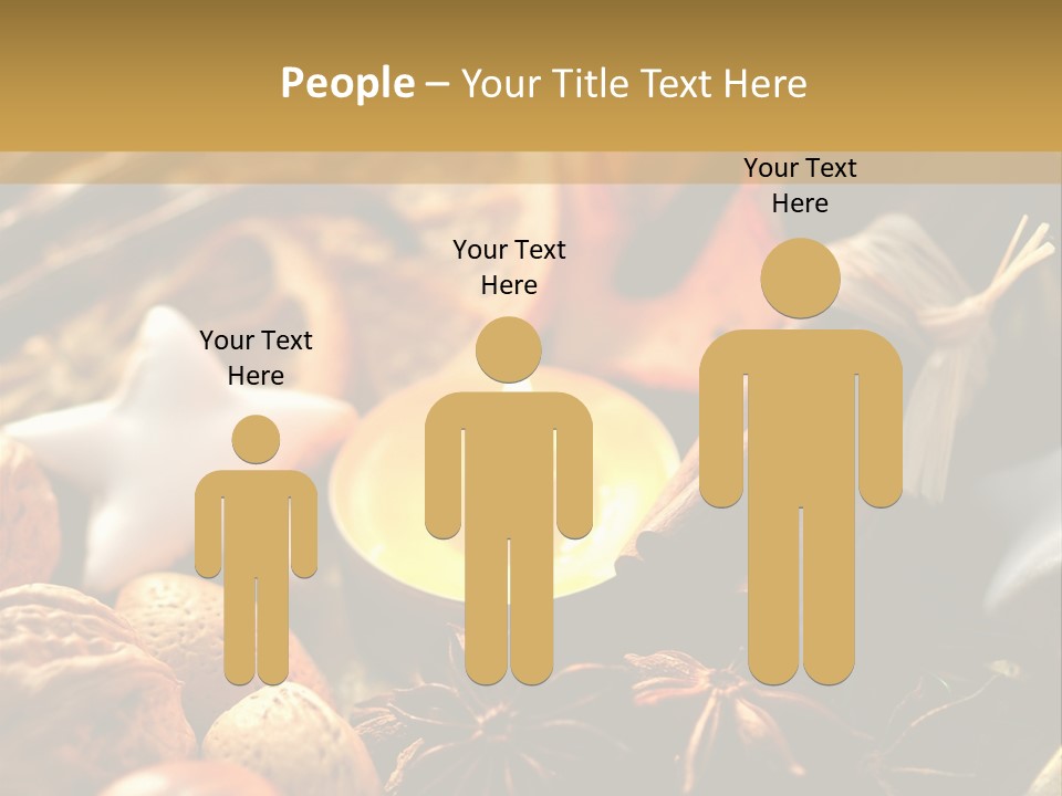 Merry Christmas Christmastide Tealight PowerPoint Template