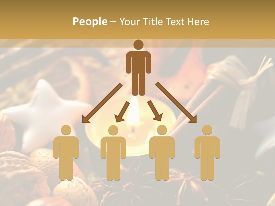 Merry Christmas Christmastide Tealight PowerPoint Template