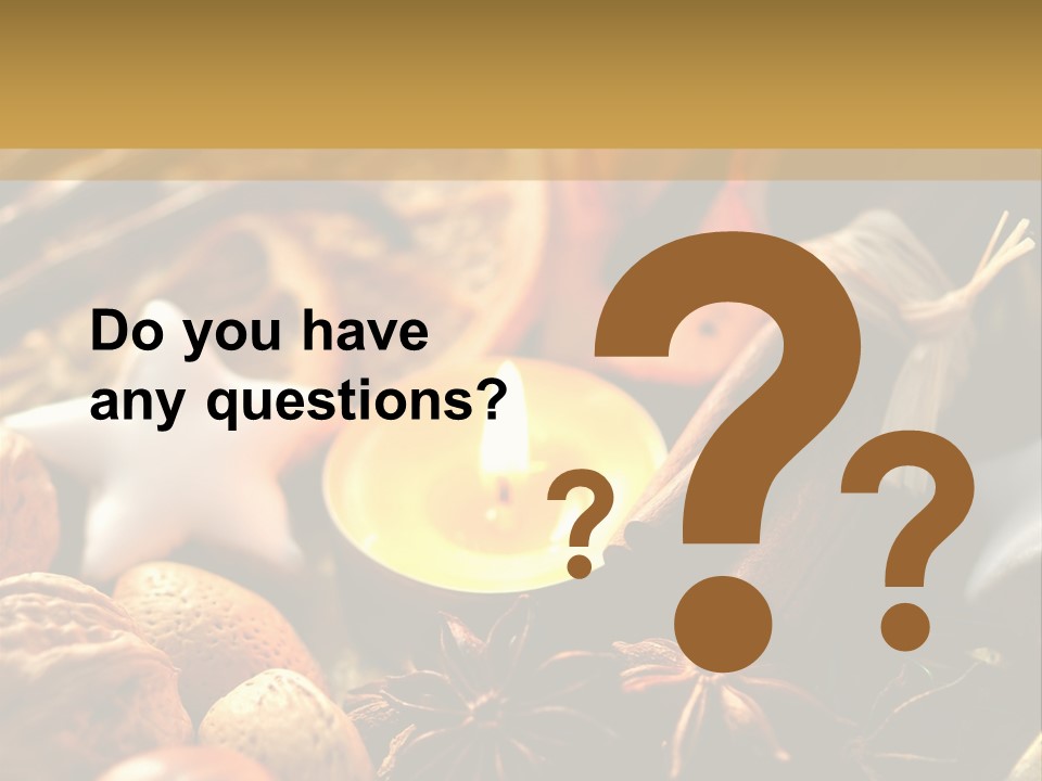 Merry Christmas Christmastide Tealight PowerPoint Template