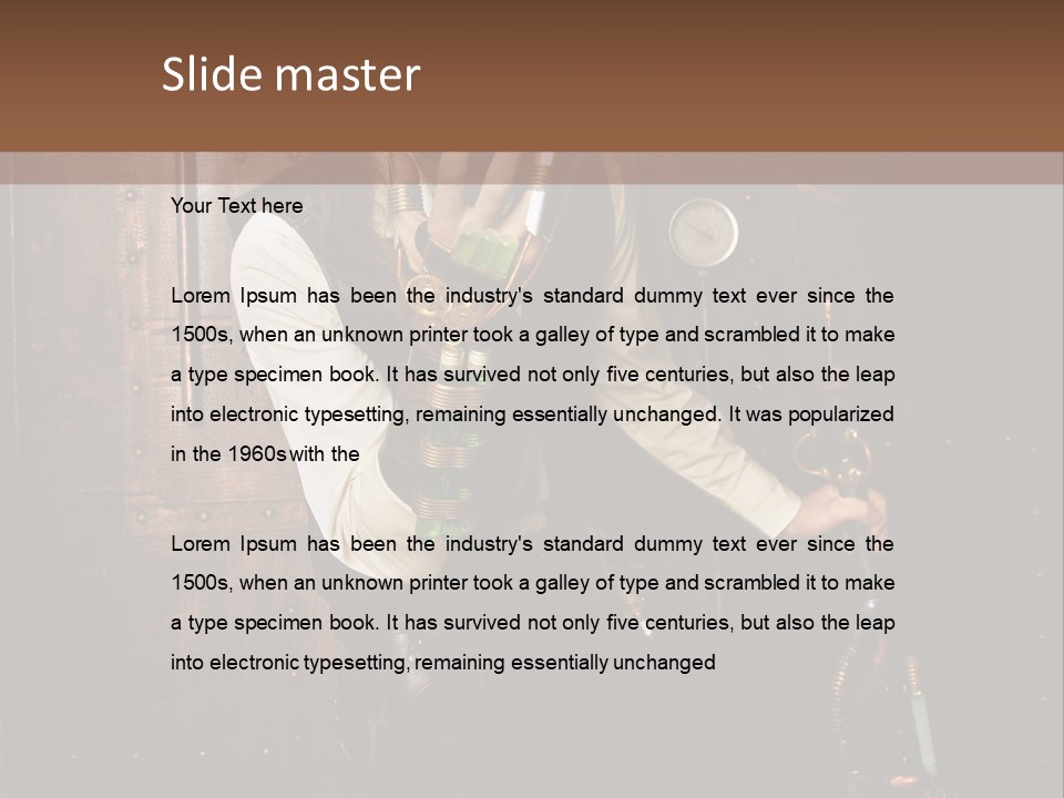 Veste Contact Mitaine PowerPoint Template