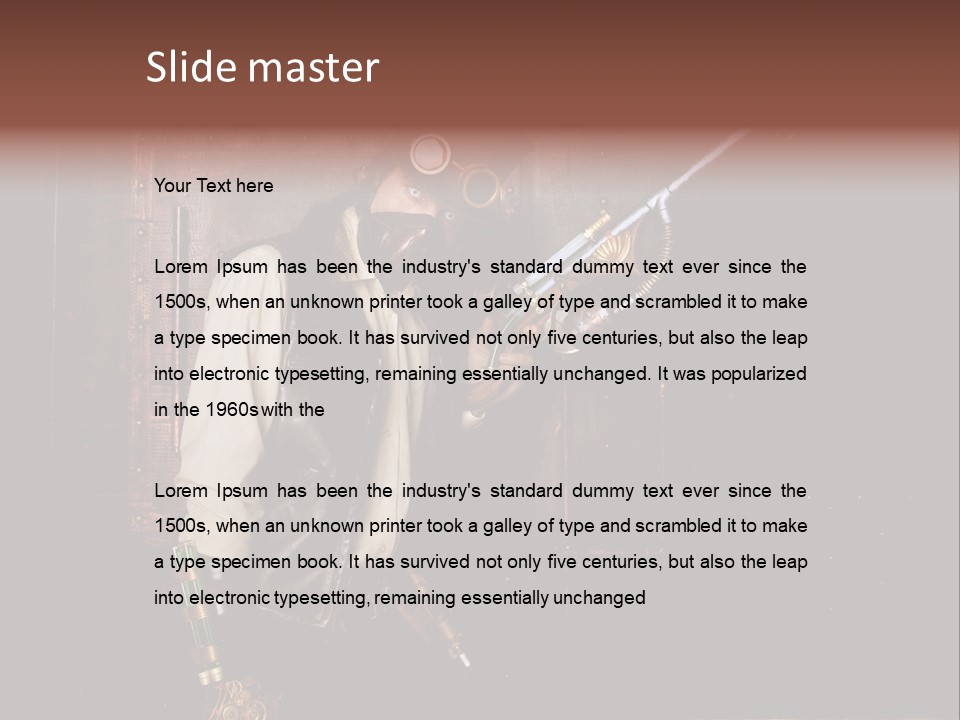 White White Background Hair PowerPoint Template