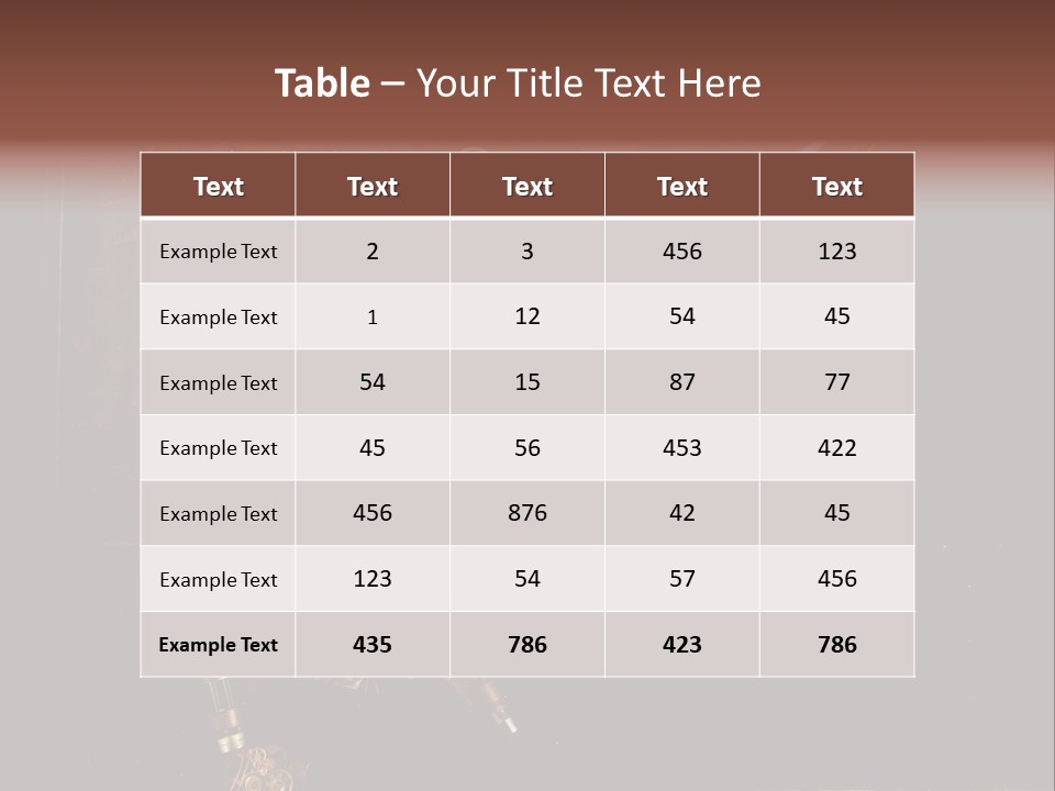 White White Background Hair PowerPoint Template