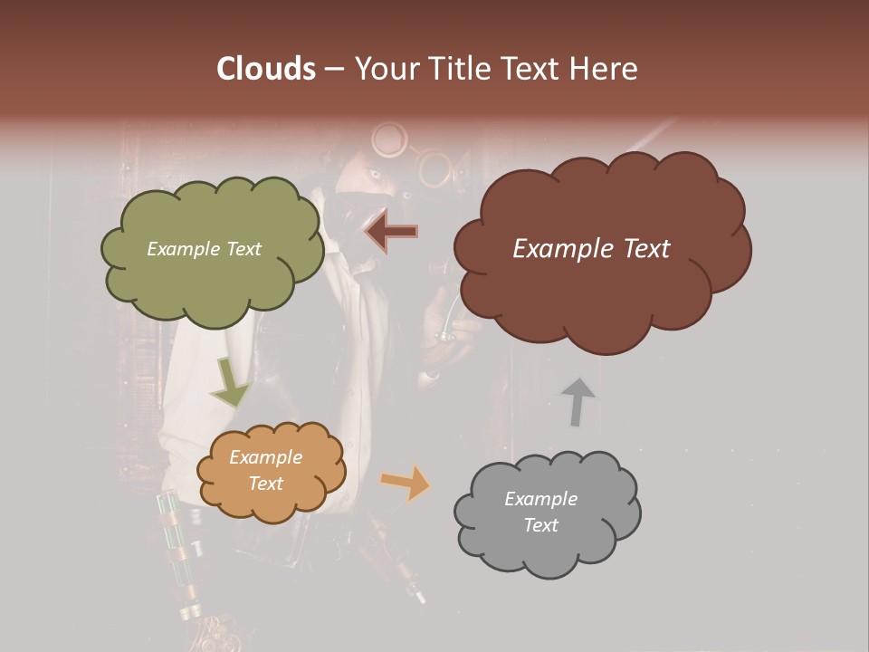 White White Background Hair PowerPoint Template