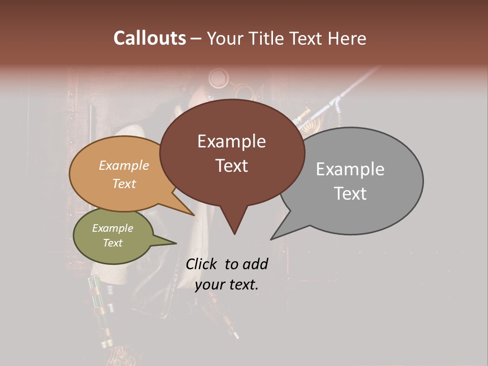 White White Background Hair PowerPoint Template