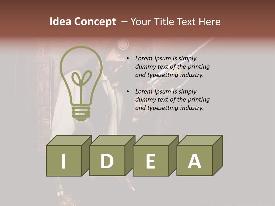 White White Background Hair PowerPoint Template