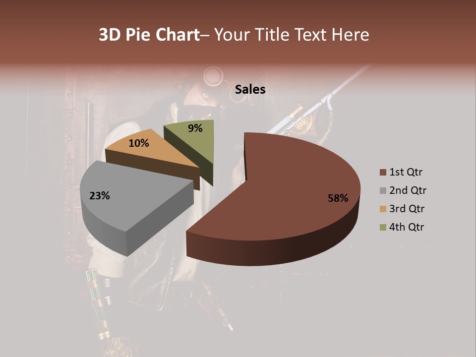 White White Background Hair PowerPoint Template