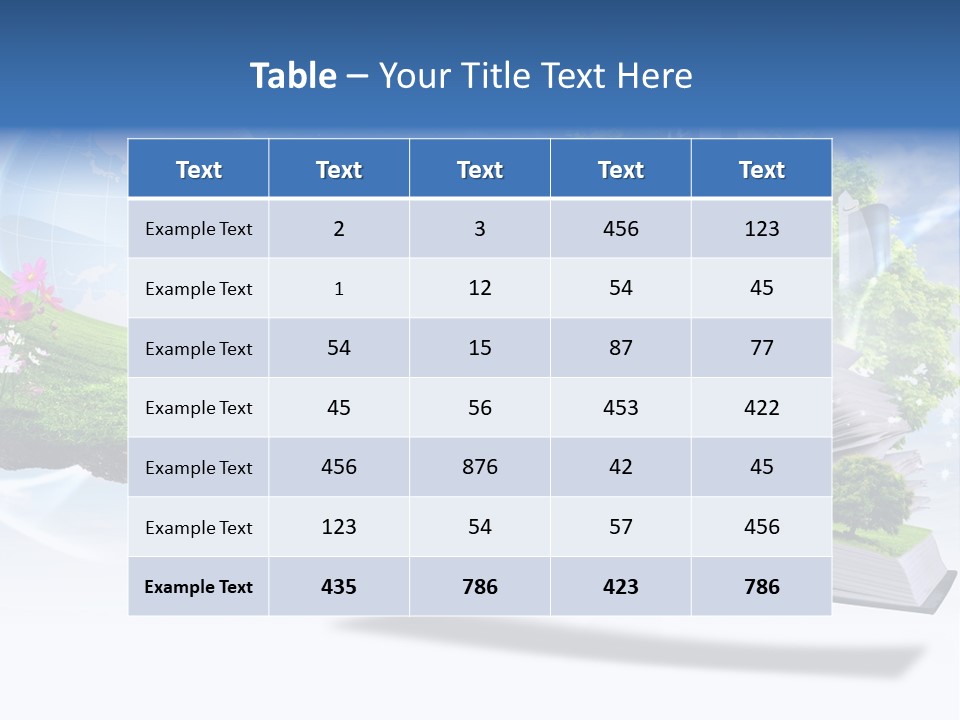 Concept Sky Meadow PowerPoint Template