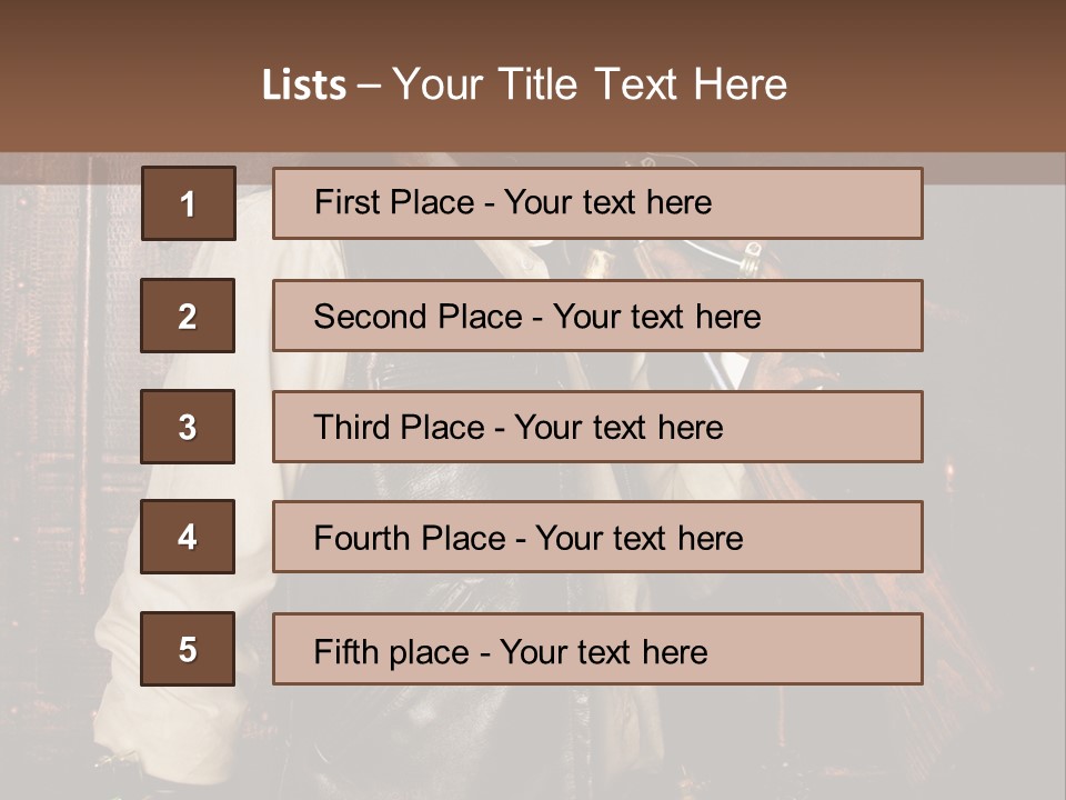 Fort Gilet Montre PowerPoint Template