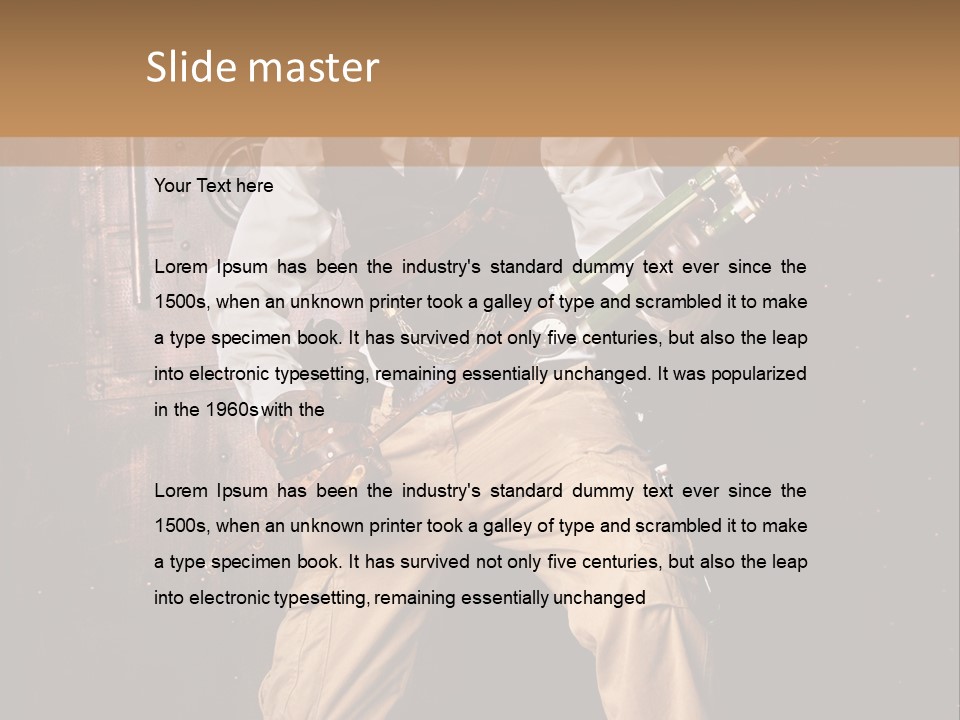 Cuir Steam Fort PowerPoint Template