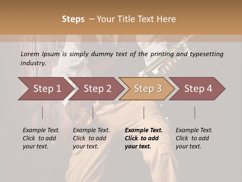 Cuir Steam Fort PowerPoint Template
