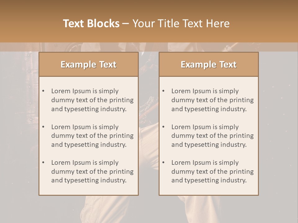 Cuir Steam Fort PowerPoint Template