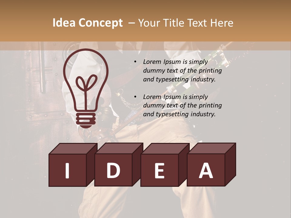 Cuir Steam Fort PowerPoint Template