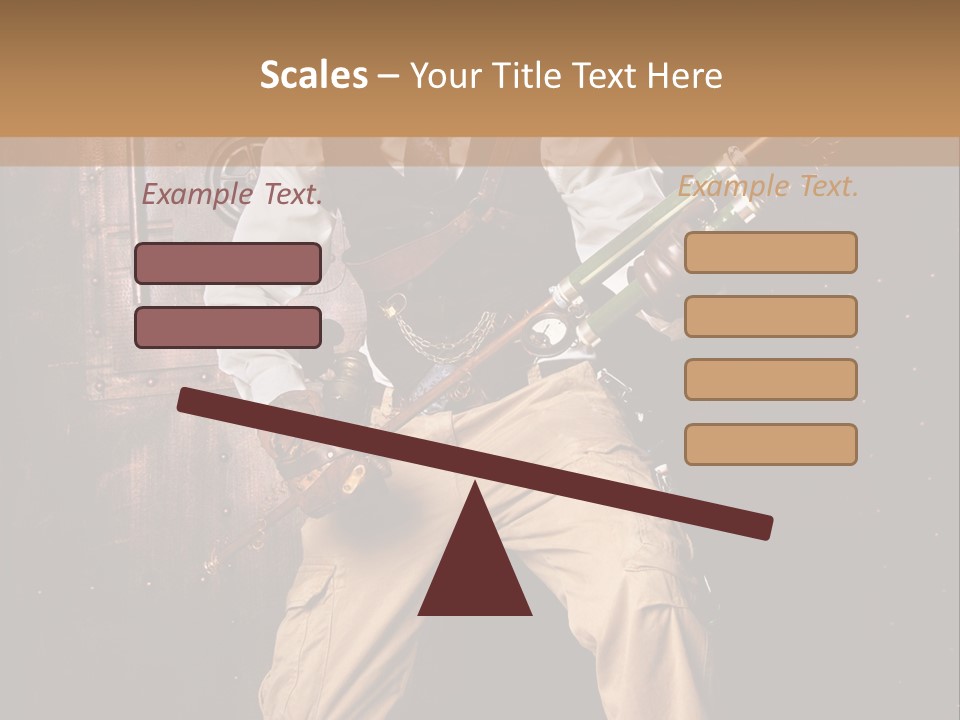 Cuir Steam Fort PowerPoint Template