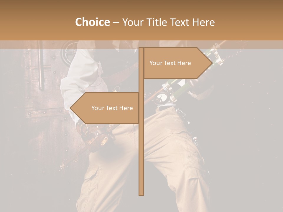 Cuir Steam Fort PowerPoint Template