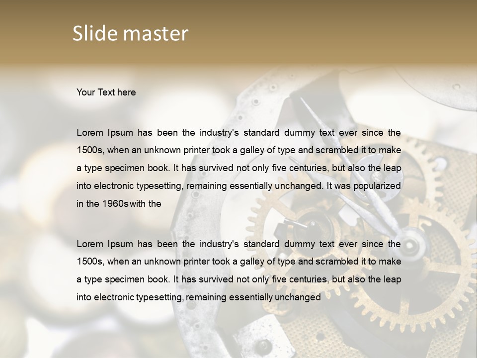 Rust Cog Business PowerPoint Template