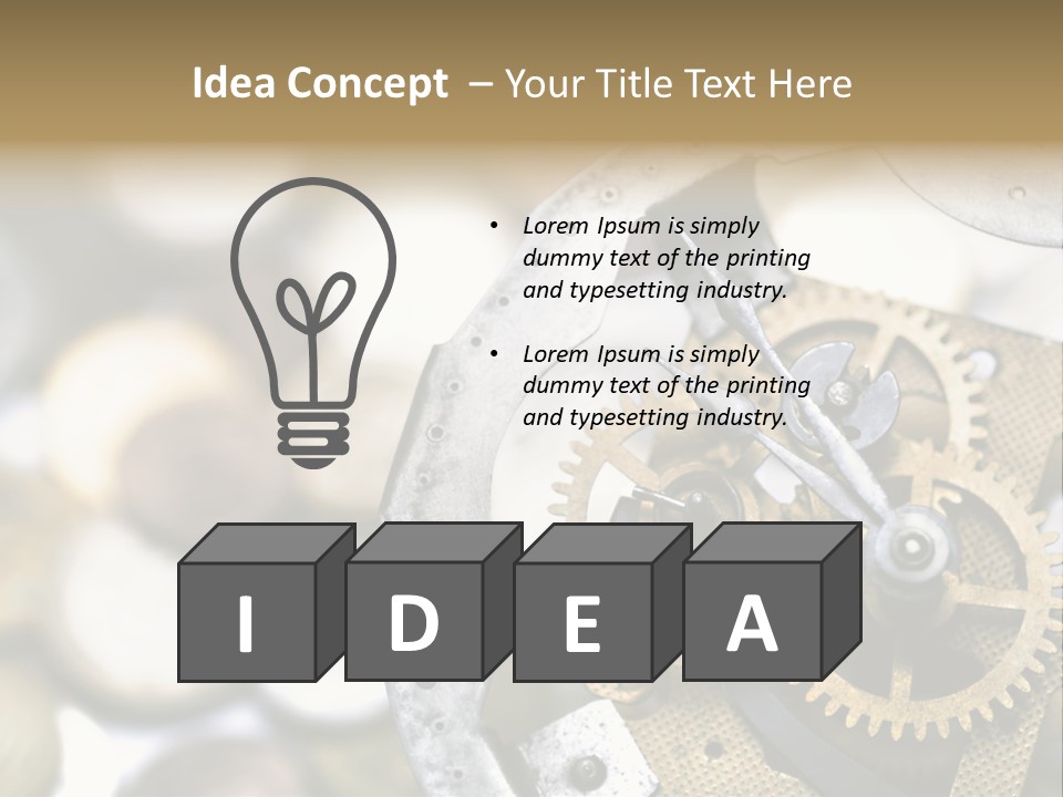 Rust Cog Business PowerPoint Template