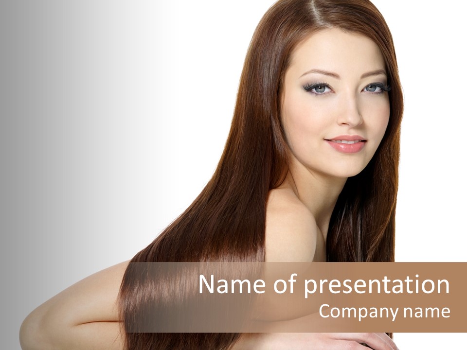 White White Background Hair PowerPoint Template