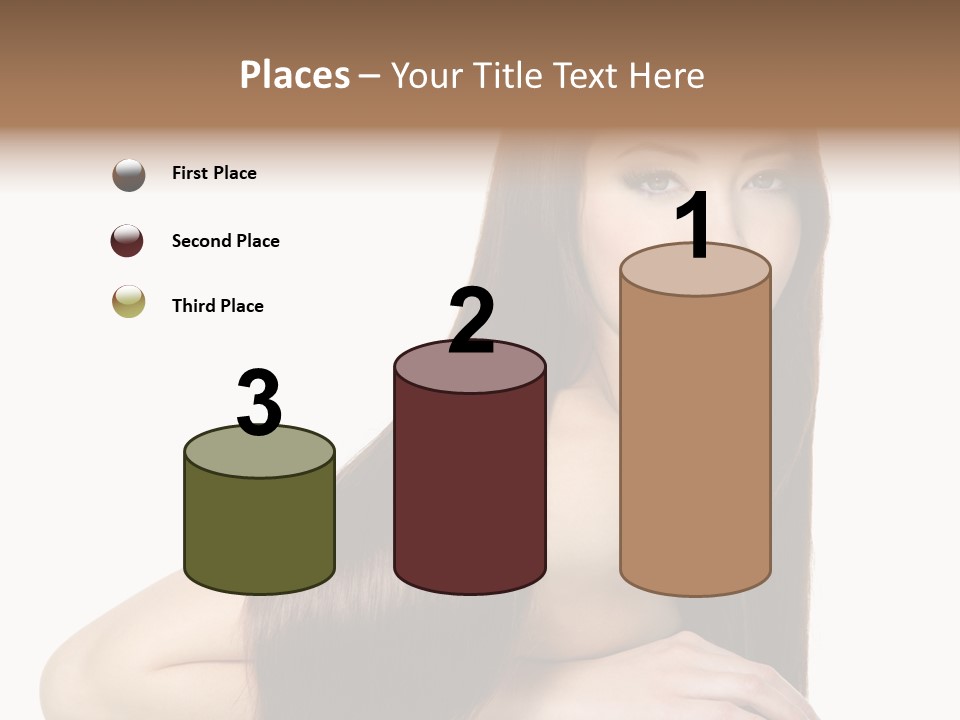 White White Background Hair PowerPoint Template