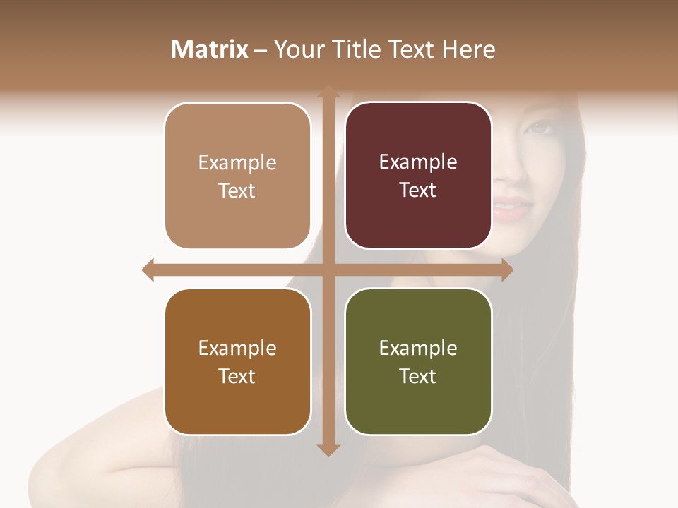 White White Background Hair PowerPoint Template