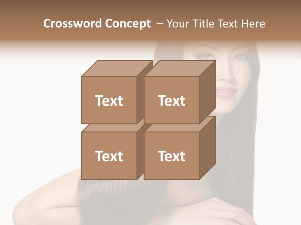 White White Background Hair PowerPoint Template