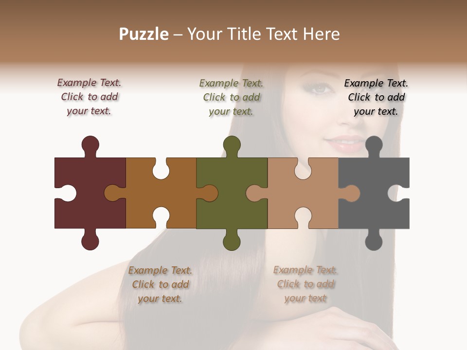 White White Background Hair PowerPoint Template