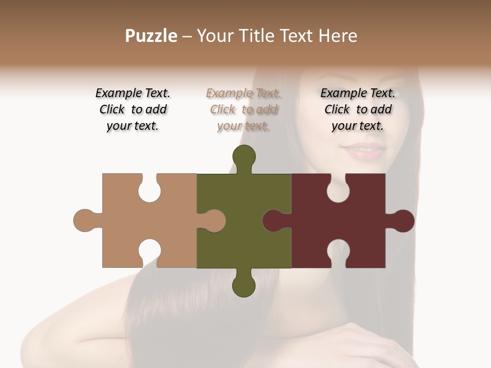 White White Background Hair PowerPoint Template