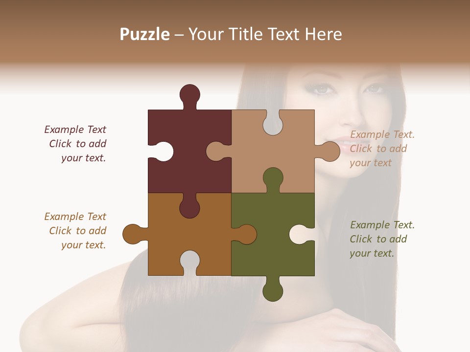 White White Background Hair PowerPoint Template