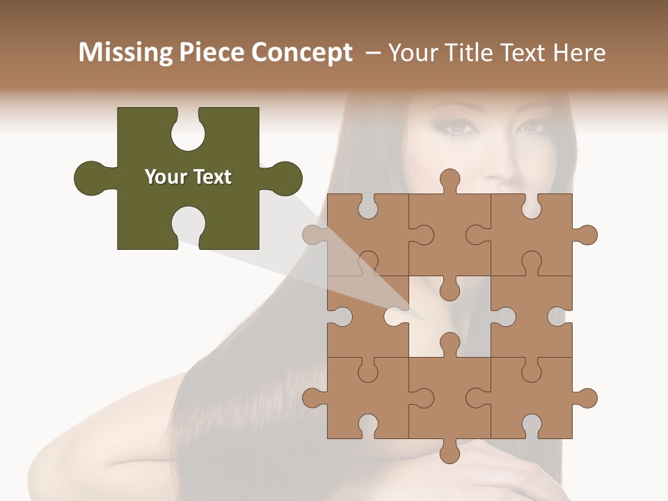 White White Background Hair PowerPoint Template