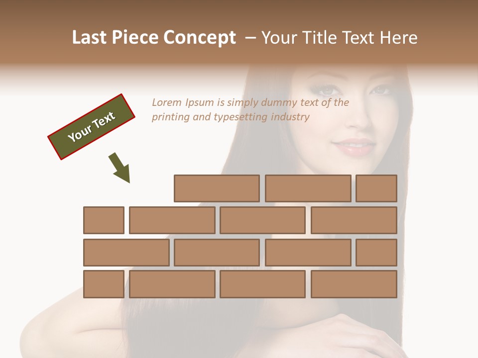 White White Background Hair PowerPoint Template