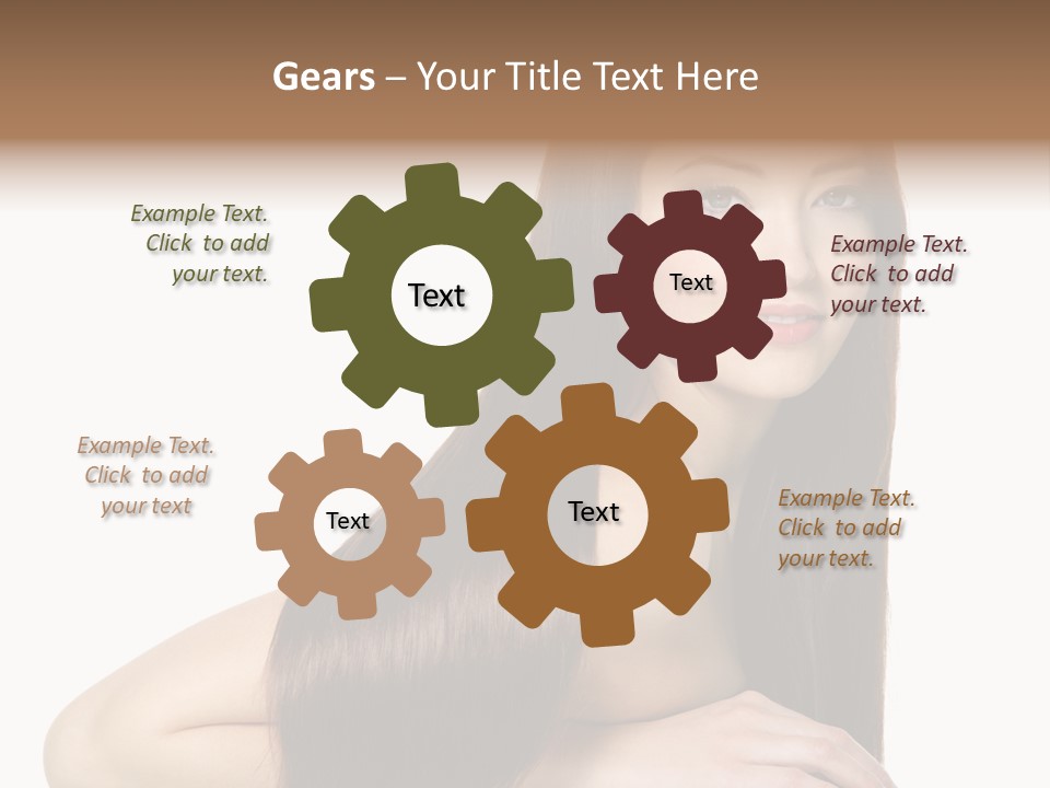 White White Background Hair PowerPoint Template