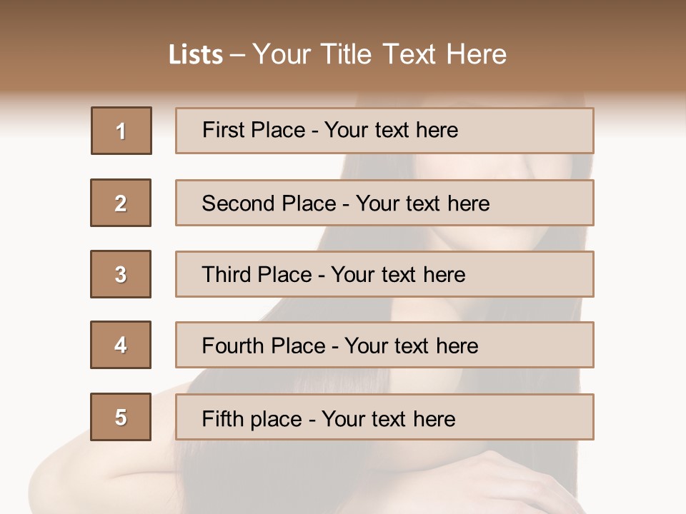 White White Background Hair PowerPoint Template