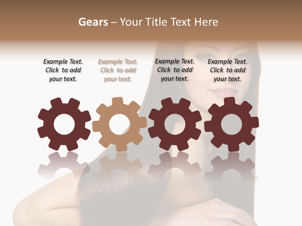 White White Background Hair PowerPoint Template