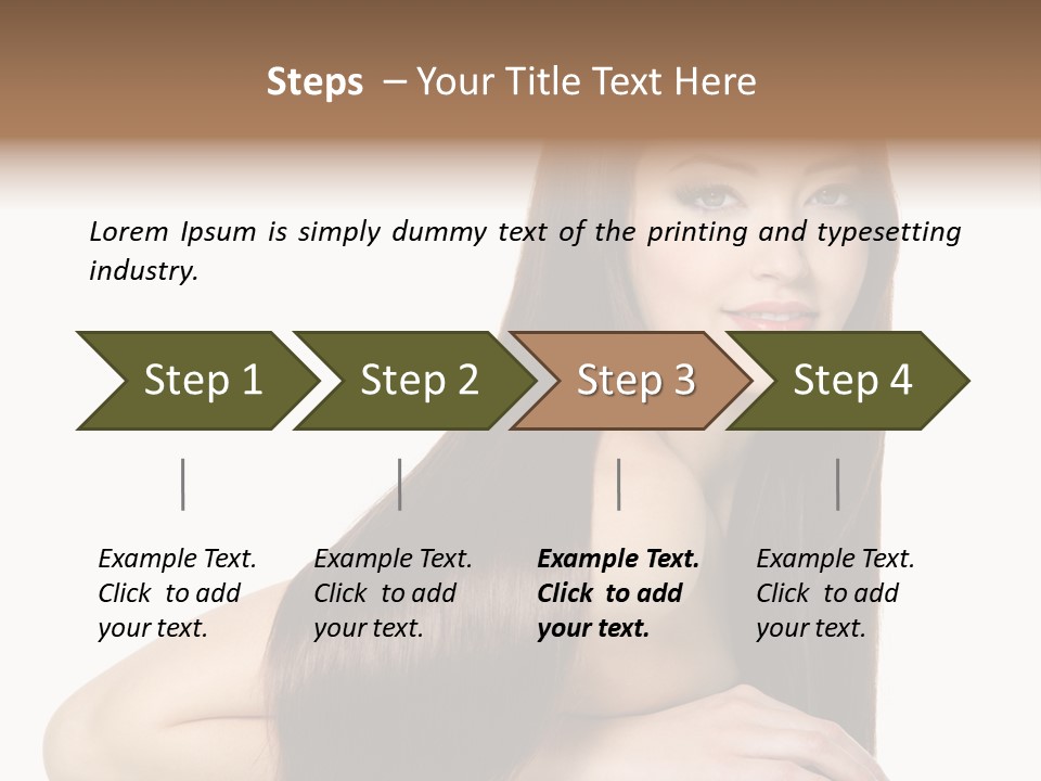 White White Background Hair PowerPoint Template