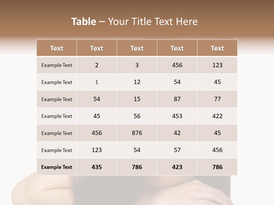 White White Background Hair PowerPoint Template