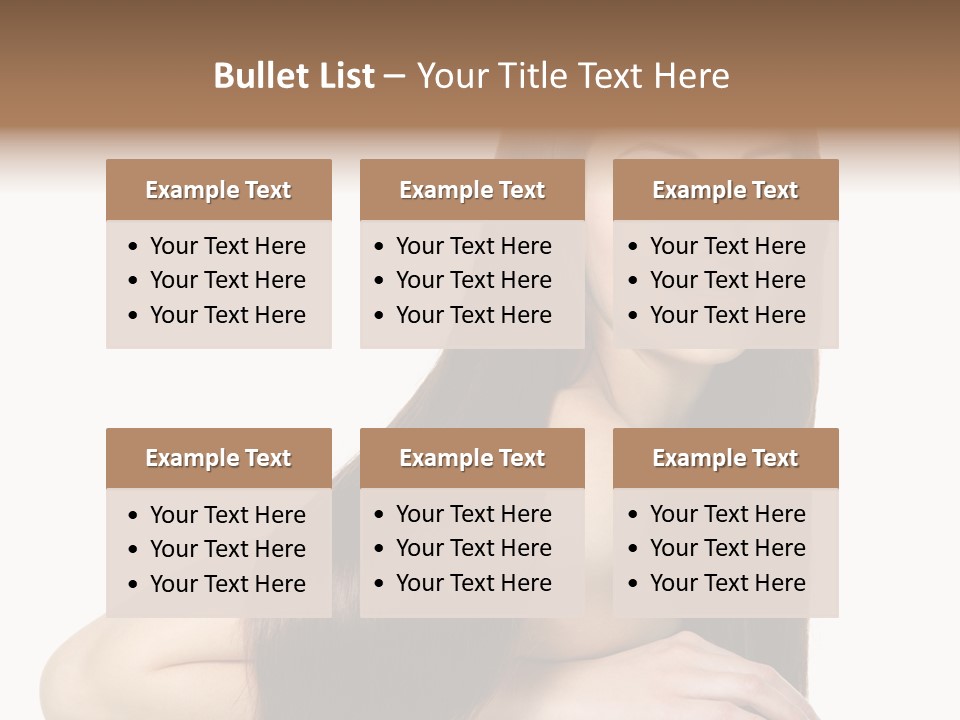 White White Background Hair PowerPoint Template