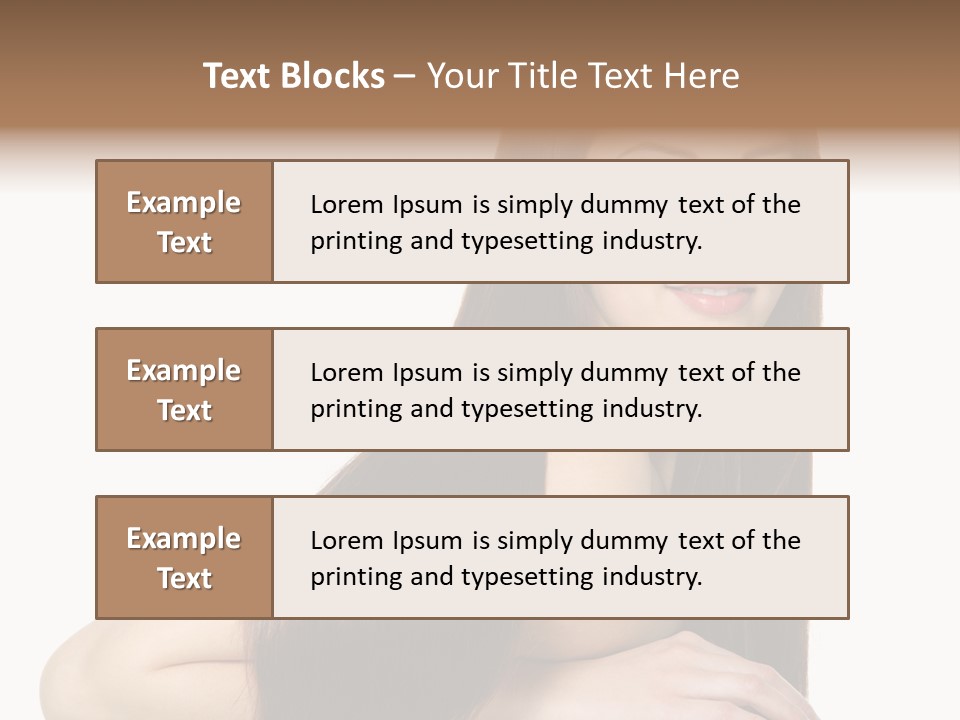 White White Background Hair PowerPoint Template