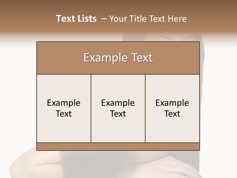 White White Background Hair PowerPoint Template