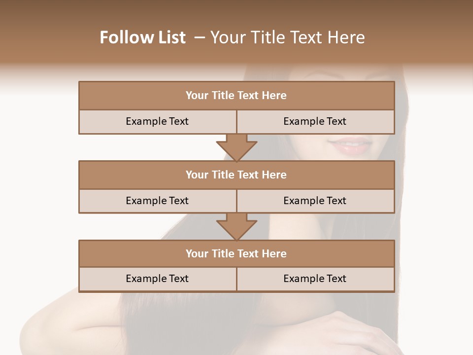 White White Background Hair PowerPoint Template