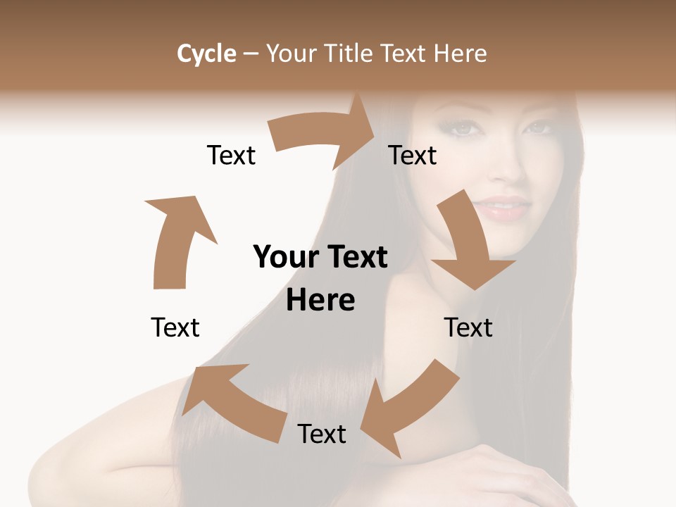 White White Background Hair PowerPoint Template