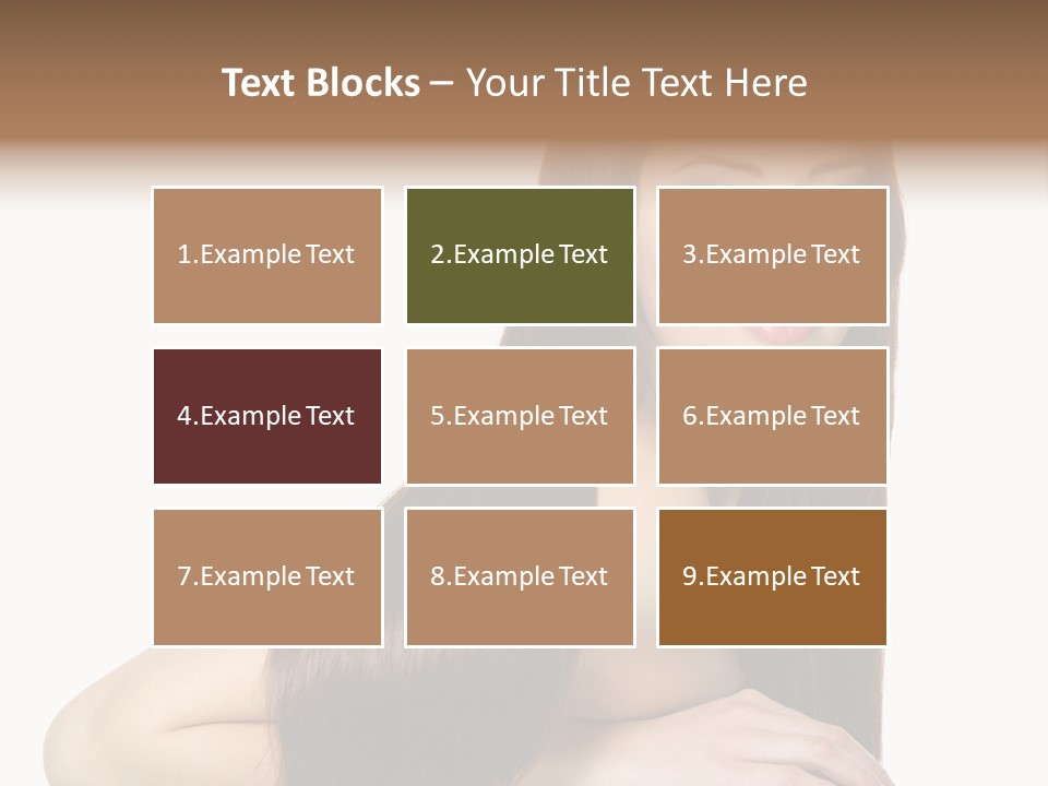 White White Background Hair PowerPoint Template