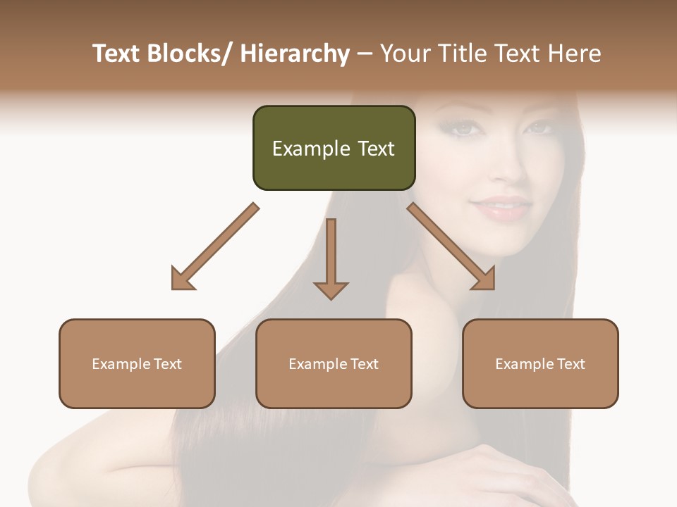 White White Background Hair PowerPoint Template