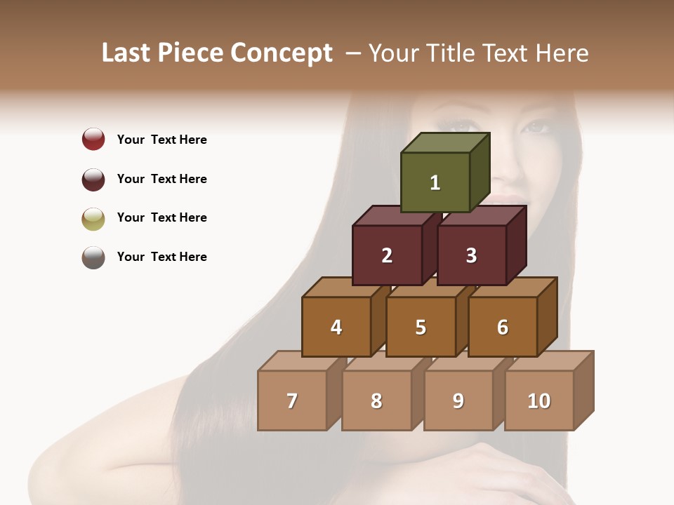 White White Background Hair PowerPoint Template