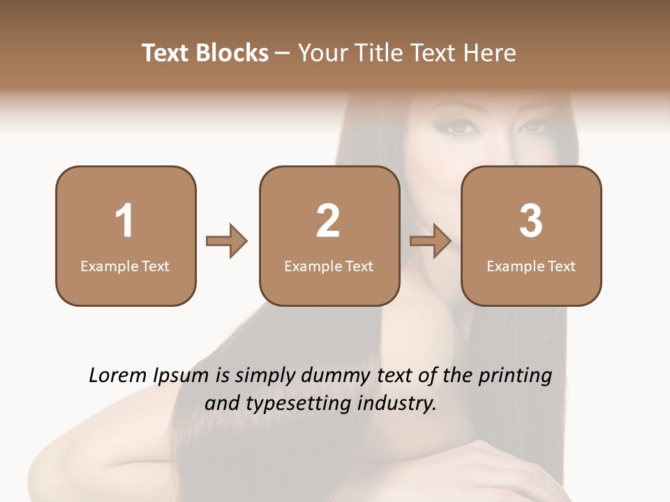 White White Background Hair PowerPoint Template