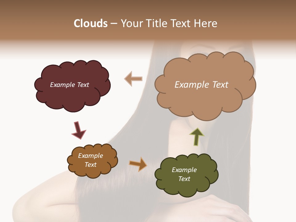 White White Background Hair PowerPoint Template