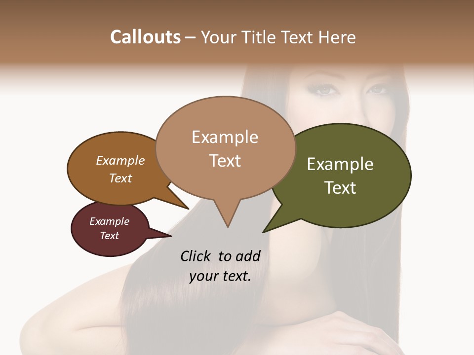 White White Background Hair PowerPoint Template