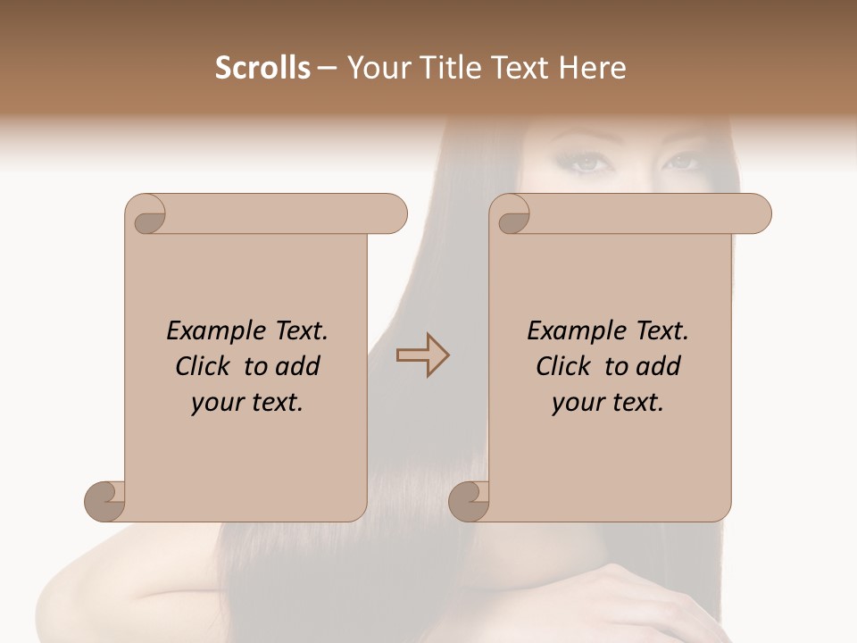 White White Background Hair PowerPoint Template